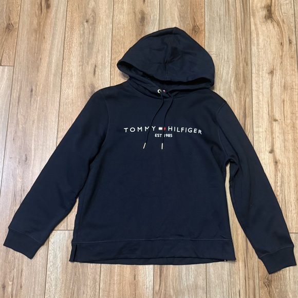 Tommy Hilfiger Tops - Embroidered Tommy Hilfiger Women's Navy Hoodie